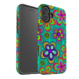 For iPhone 16 Plus Case, Protective MagSafe Compatible Cover, Retro Floral Design | iCoverLover Australia