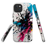 For iPhone 15 Plus Tough Case Compatible with MagSafe, Dark Splatter | iCoverLover Australia