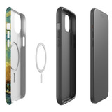 For iPhone 15 Plus Tough Case Compatible with MagSafe, Eiffel Tower Painting | iCoverLover Australia