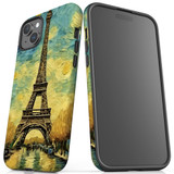 For iPhone 15 Plus Tough Case Compatible with MagSafe, Eiffel Tower Painting | iCoverLover Australia