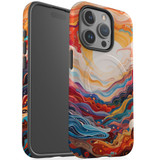 For iPhone 15 Pro Tough Case Compatible with MagSafe, Sunny Waves | iCoverLover Australia