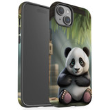 For iPhone 15 Plus Tough Case Compatible with MagSafe, Happy Panda | iCoverLover Australia