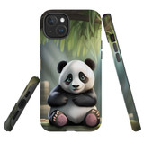For iPhone 15 Plus Tough Case Compatible with MagSafe, Happy Panda | iCoverLover Australia