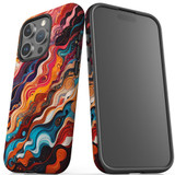 For iPhone 15 Pro Tough Case Compatible with MagSafe, Waves Of The Sun | iCoverLover Australia