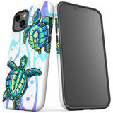 For iPhone 14 Plus Case Tough Protective Cover, Swimming Turtles | iCoverLover Australia