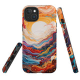 For iPhone 15 Plus Tough Case Compatible with MagSafe, Sunny Waves | iCoverLover Australia