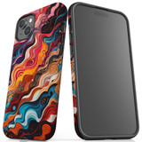 For iPhone 15 Plus Tough Case Compatible with MagSafe, Waves Of The Sun | iCoverLover Australia