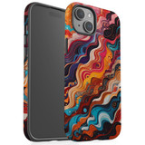 For iPhone 15 Plus Tough Case Compatible with MagSafe, Waves Of The Sun | iCoverLover Australia