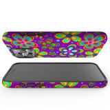 For iPhone 15 Pro Max Tough Case Compatible with MagSafe, Purple Floral Design | iCoverLover Australia