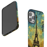 For iPhone 15 Pro Max Tough Case Compatible with MagSafe, Eiffel Tower Painting | iCoverLover Australia