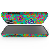 For iPhone 14 Case Tough Protective Cover, Retro Floral Design | iCoverLover Australia