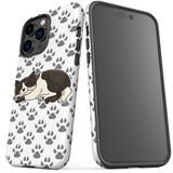 For iPhone 14 Pro Case Tough Protective Cover, Tuxedo Cat | iCoverLover Australia
