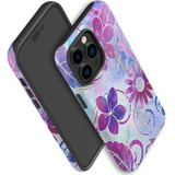 For iPhone 14 Pro Case Tough Protective Cover, Flower Swirls | iCoverLover Australia