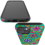 For iPhone 15 Case Tough Protective Cover, Retro Floral Design | iCoverLover Australia