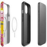For iPhone 15 Tough Case Compatible with MagSafe, Flower Pattern | iCoverLover Australia