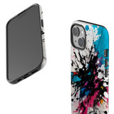 For iPhone 15 Tough Case Compatible with MagSafe, Dark Splatter | iCoverLover Australia