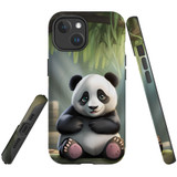 For iPhone 15 Tough Case Compatible with MagSafe, Happy Panda | iCoverLover Australia