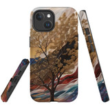 For iPhone 15 Tough Case Compatible with MagSafe, Mysterious Golden Tree | iCoverLover Australia