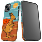 For iPhone 14 Plus Case Tough Protective Cover, Kangaroo Illustration | iCoverLover Australia