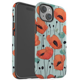 For iPhone 15 Tough Case Compatible with MagSafe, Poppy Field | iCoverLover Australia