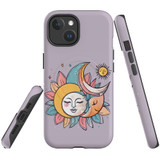 For iPhone 15 Tough Case Compatible with MagSafe, Sleeping Moon | iCoverLover Australia