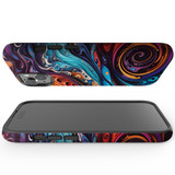 For iPhone 15 Tough Case Compatible with MagSafe, Swirling Paint | iCoverLover Australia