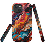 For iPhone 15 Tough Case Compatible with MagSafe, Waves Of The Sun | iCoverLover Australia