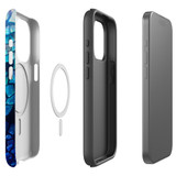 For iPhone 15 Pro Tough Case Compatible with MagSafe, Blue Mirror | iCoverLover Australia