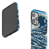 For iPhone 15 Pro Tough Case Compatible with MagSafe, Japanese Wave | iCoverLover Australia