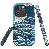 For iPhone 15 Pro Tough Case Compatible with MagSafe, Japanese Wave | iCoverLover Australia