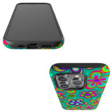 For iPhone 15 Pro Tough Case Compatible with MagSafe, Retro Floral Design | iCoverLover Australia