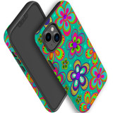 For iPhone 14 Plus Case Tough Protective Cover, Retro Floral Design | iCoverLover Australia