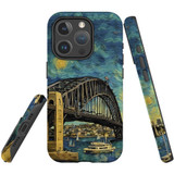 For iPhone 15 Pro Tough Case Compatible with MagSafe, Painting Of The Harbour Bridge | iCoverLover Australia