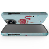 For iPhone 14 Pro Case Tough Protective Cover, Vintage Flamingo | iCoverLover Australia