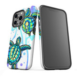 For iPhone 13 Pro Max Case Tough Protective Cover Swimming Turtles | iCoverLover Australia