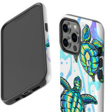 For iPhone 13 Pro Max Case Tough Protective Cover Swimming Turtles | iCoverLover Australia