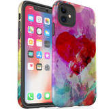For iPhone 11 Case Tough Protective Cover Heart Painting | iCoverLover Australia