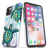 For iPhone 11 Pro Max Case Tough Protective Cover Swimming Turtles | iCoverLover Australia