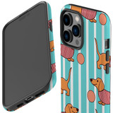 For iPhone 14 Pro Max Case Tough Protective Cover, Dachshund Dogs Cute | iCoverLover Australia