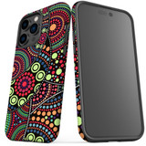 For iPhone 14 Pro Max Case Tough Protective Cover, Dotted Abstract Painting | iCoverLover Australia