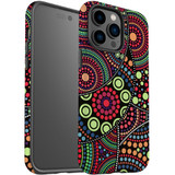 For iPhone 14 Pro Max Case Tough Protective Cover, Dotted Abstract Painting | iCoverLover Australia