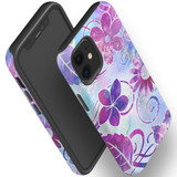 For iPhone 12 Mini Case Tough Protective Cover Flower Swirls | iCoverLover Australia