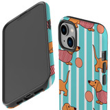 For iPhone 14 Plus Case Tough Protective Cover, Dachshund Dogs Cute | iCoverLover Australia
