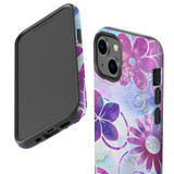 For iPhone 13 mini Case Tough Protective Cover Flower Swirls | iCoverLover Australia