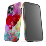 For iPhone 12 & 12 Pro Case Tough Protective Cover Heart Painting | iCoverLover Australia