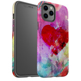 For iPhone 12 & 12 Pro Case Tough Protective Cover Heart Painting | iCoverLover Australia