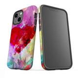 For iPhone 13 mini Case Tough Protective Cover Heart Painting | iCoverLover Australia