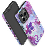 For iPhone 13 Pro Case Tough Protective Cover Flower Swirls | iCoverLover Australia