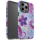 For iPhone 13 Pro Case Tough Protective Cover Flower Swirls | iCoverLover Australia