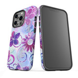 For iPhone 13 Pro Max Case Tough Protective Cover Flower Swirls | iCoverLover Australia